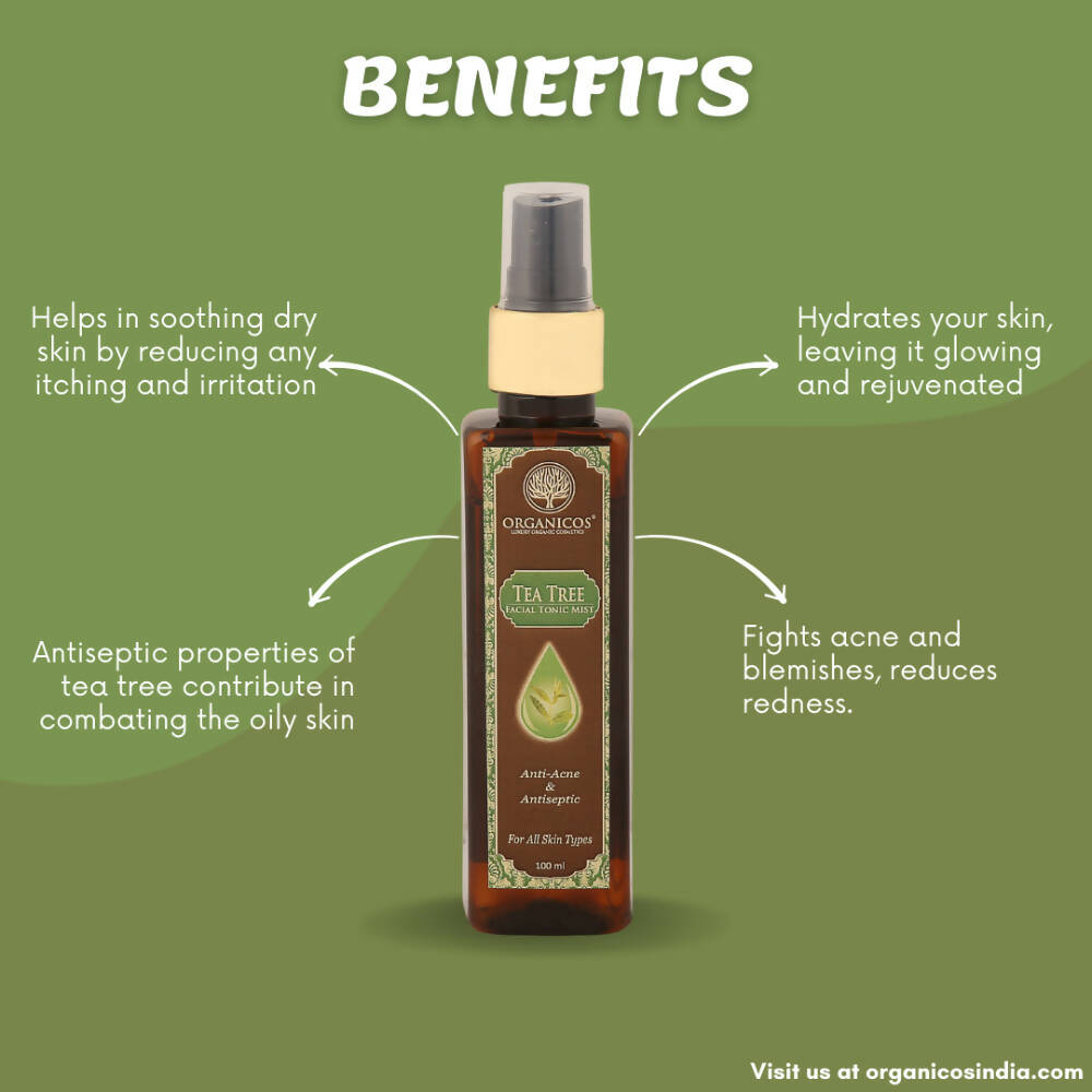 Organicos Tea Tree Facial Tonic Mist | Grocsy