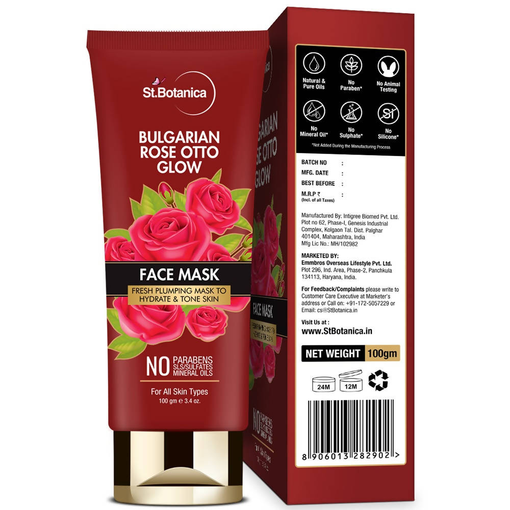 St.Botanica Bulgarian Rose Otto Glow Face Mask | Grocsy