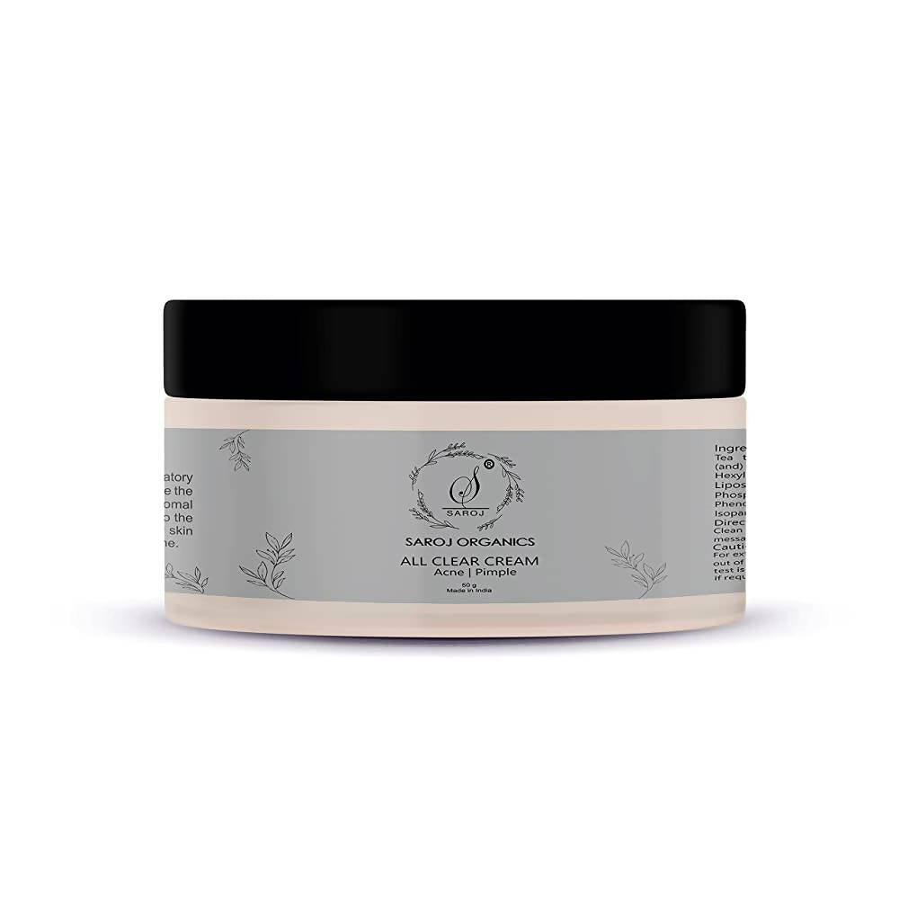 Saroj Organics All Clear Cream For Acne, Pimples | Grocsy