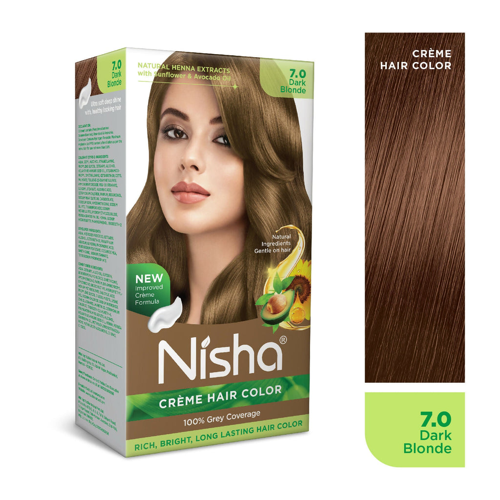 Nisha Creme Hair Color for Women - Dark Blonde | Grocsy