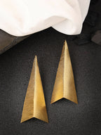 NVR Women Gold-Polished Geometric Shape Drop Earrings | Grocsy