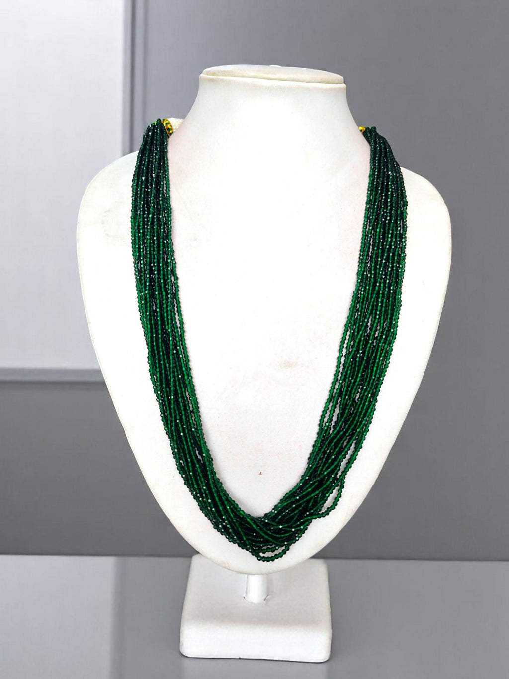 Inhanns Crystal Beads Luxe Edition – Multi-Layered Necklace - Dark Green | Grocsy
