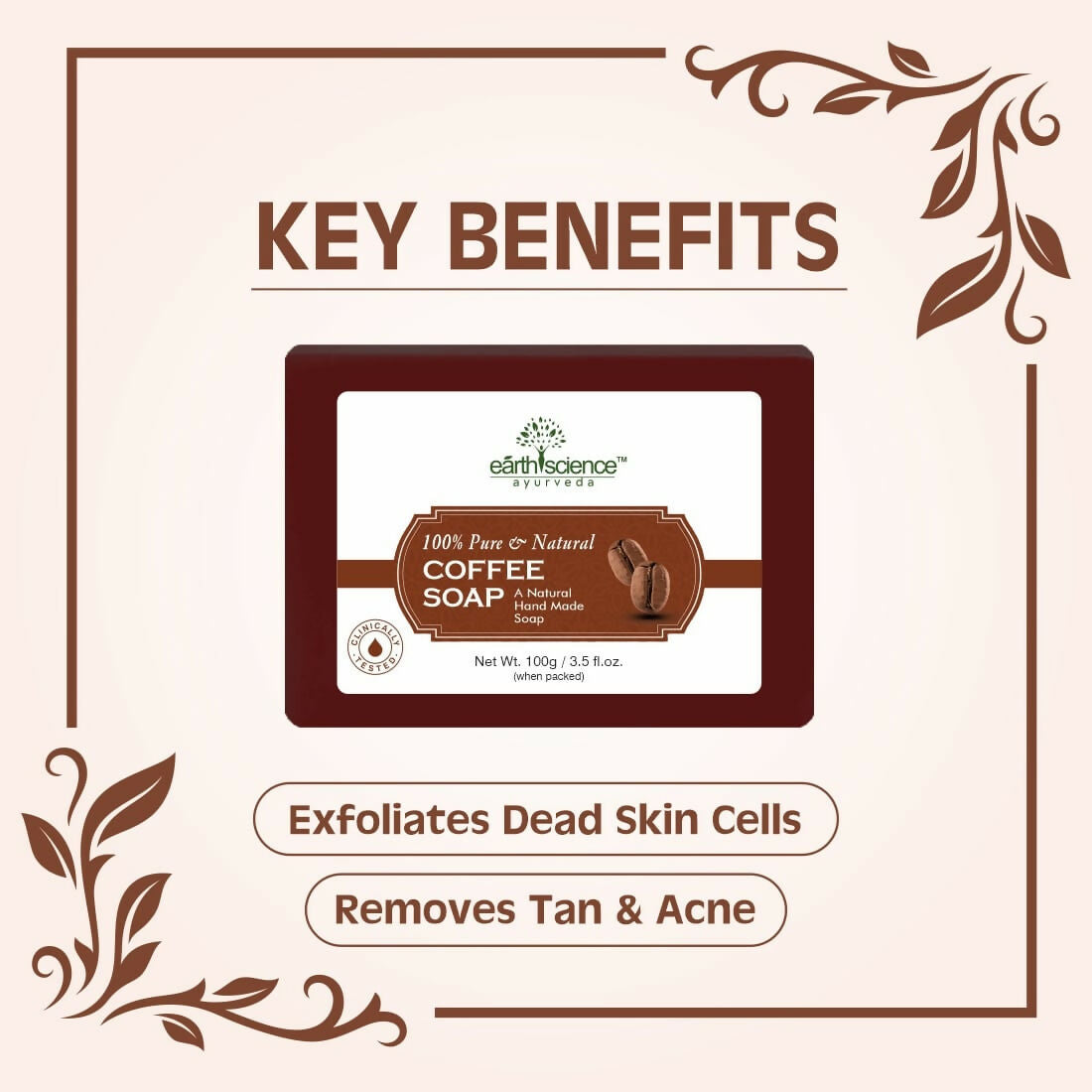 Earth Science Ayurveda Coffee Bath Soap | Grocsy