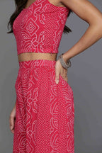 Ahalyaa Women's Traditional Wear Co-ods - Pink | Grocsy