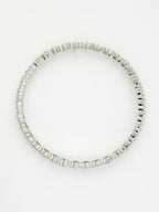 NVR Women's Set of 2 Silver-Plated CZ Stone-Studded Handcrafted Bangles