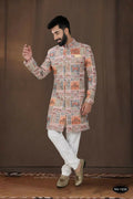 Joban Fashion Men's Base Pink(Multi Colours) Georgette Kurta with Pyjama | Grocsy