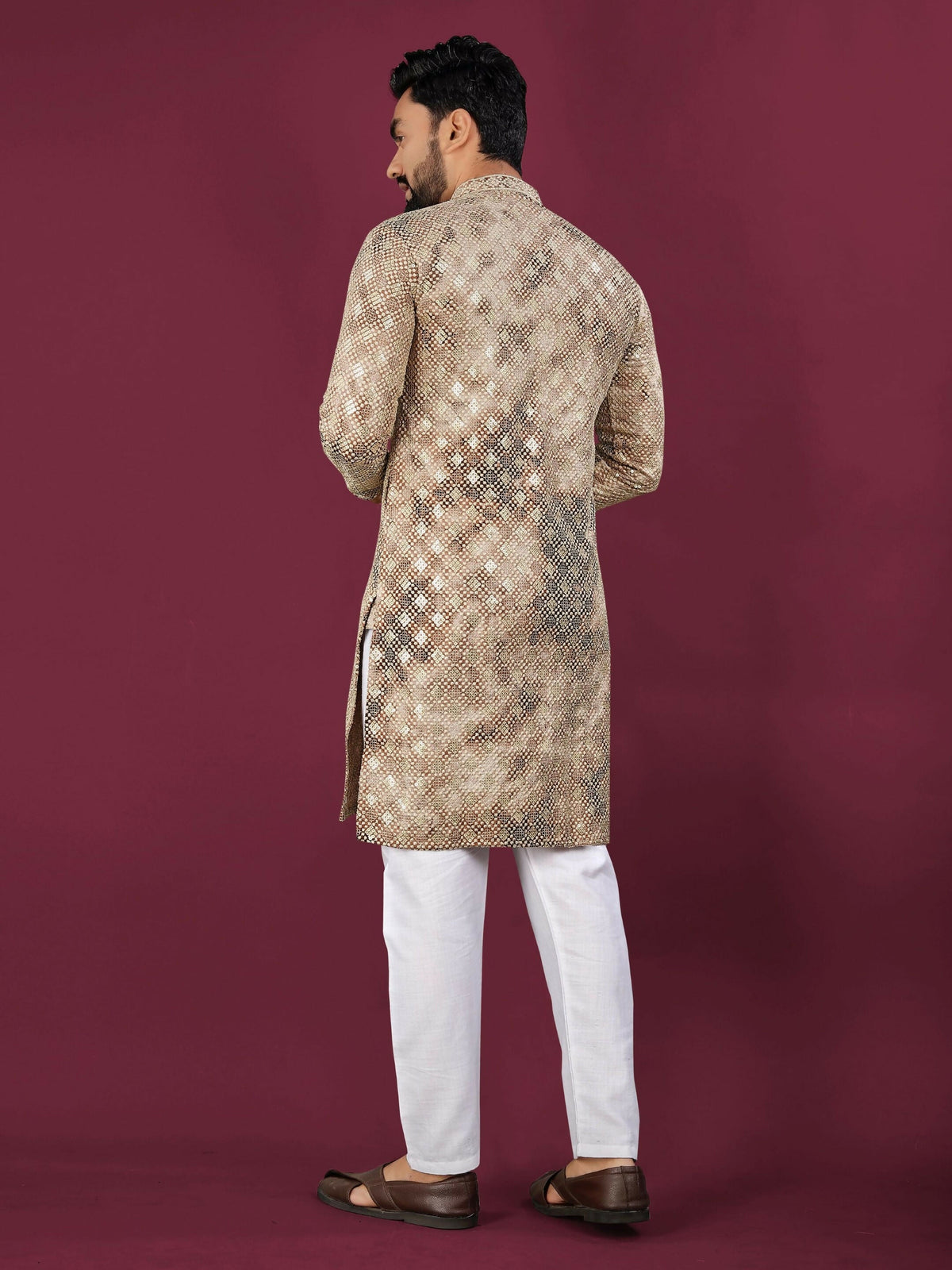 Anaita Cream Chikankari Work Viscose Rayon Straight Kurta | Grocsy