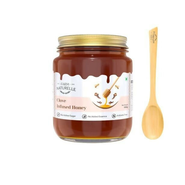 Farm Naturelle Clove Infused Honey - 100% Pure and Natural | Grocsy