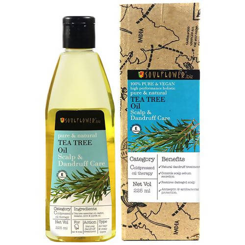 Soulflower Pure & Natural Tea Tree Oil Scalp & Dandruff Care | Grocsy
