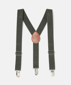 Manet Boys Solid Suspenders - Bottle Green | Grocsy