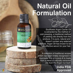 Soulflower Cold Pressed Argan Carrier Oil Pure & Natural | Grocsy