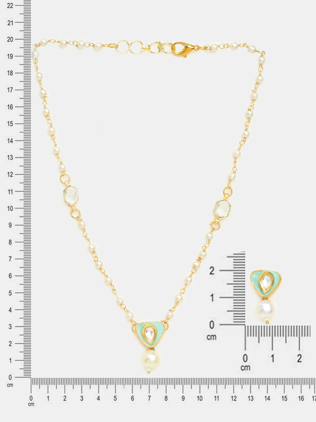 Ruby Raang Ruhani Pearl Necklace And Earrings Set | Grocsy