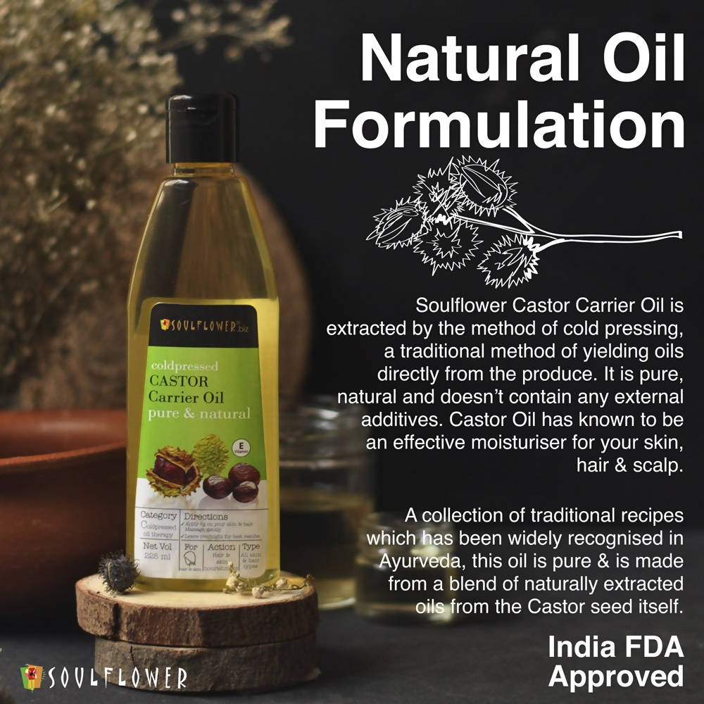 Soulflower Coldpressed Castor Carrier Oil Pure & Natural | Grocsy
