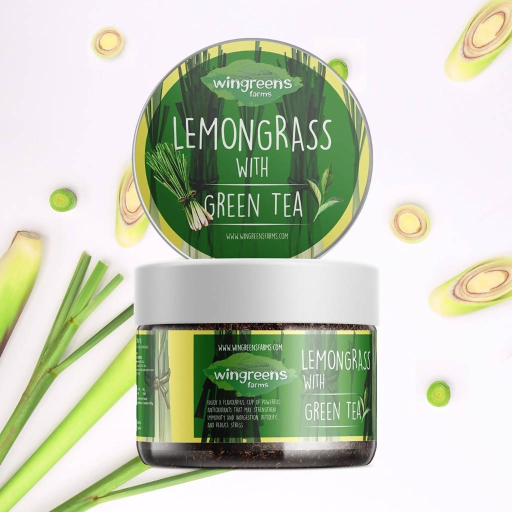 Wingreens Farms Lemongrass With Green Tea | Grocsy