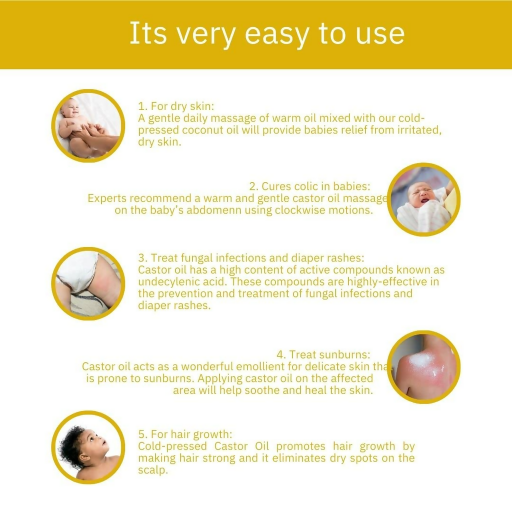 Earthbaby 100% Natural Origin Wood Cold Pressed Castor Oil | Grocsy