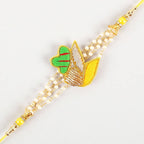 Meenakari Glimming Rakhi & Kaju Rolls Box | Grocsy