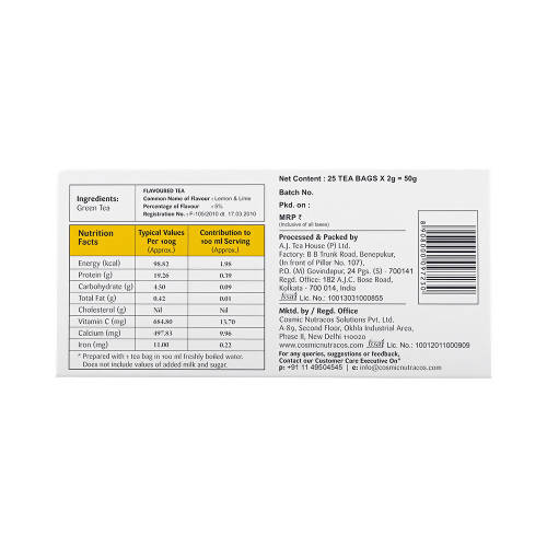 Gaia Green Tea Bags–Lemon | Grocsy