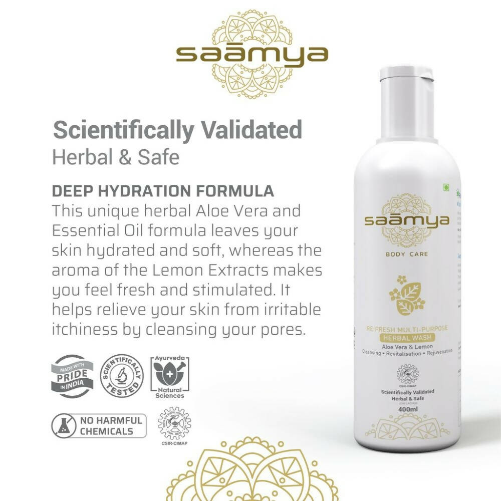 Saamya ReFresh Herbal Face & Body Wash | Grocsy