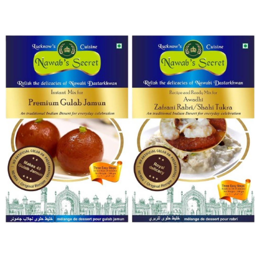Nawab's Secret Premium Gulab Jamun & Shahi Tukra/Rabri Mix | Grocsy