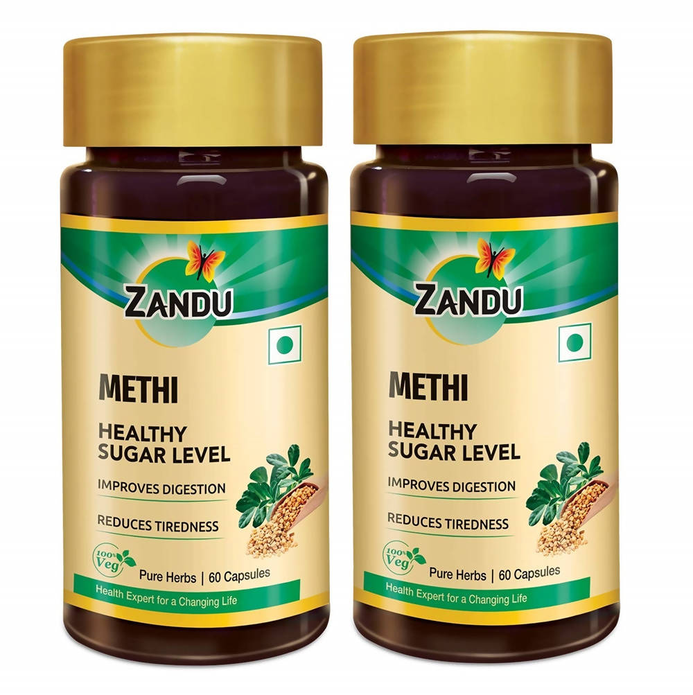 Zandu Methi Healthy Sugar Level Capsules | Grocsy