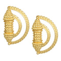 Joban Fashion Women Matte Gold Brass Earrings | Grocsy