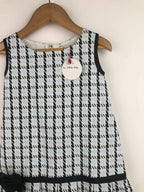 Pink Cow Fashions Box Print Dress With Bow | Grocsy