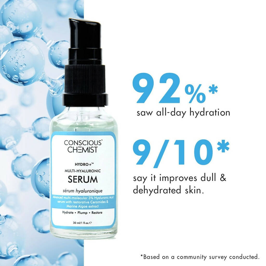 Conscious Chemist Hydro+ Multi-Hyaluronic Serum | Grocsy