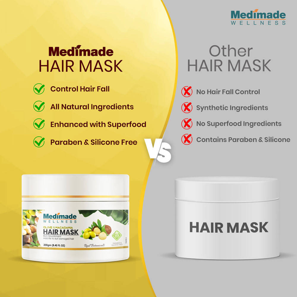 Medimade Wellness Olive & Macadamia Hair Mask | Grocsy