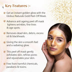 Globus Naturals Gold Peel Off Mask | Grocsy