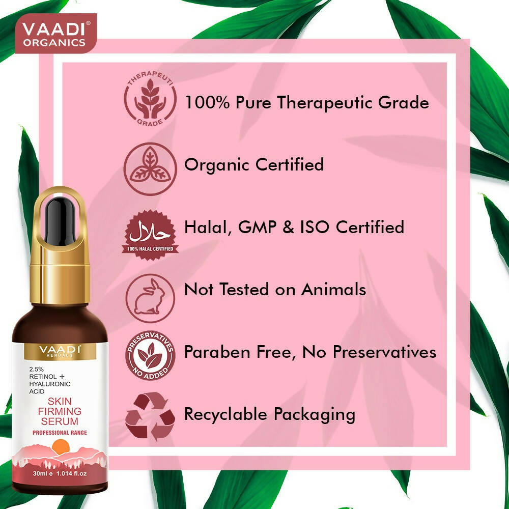 Vaadi Herbals Skin Firming Serum With 2.5% Retinol & Hyaluronic Acid | Grocsy