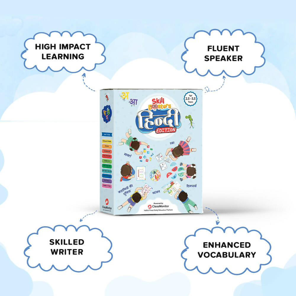 ClassMonitor Hindi Language Learning Kit with Free Mobile App for kids of Age 2.5-5.5 Years | Grocsy
