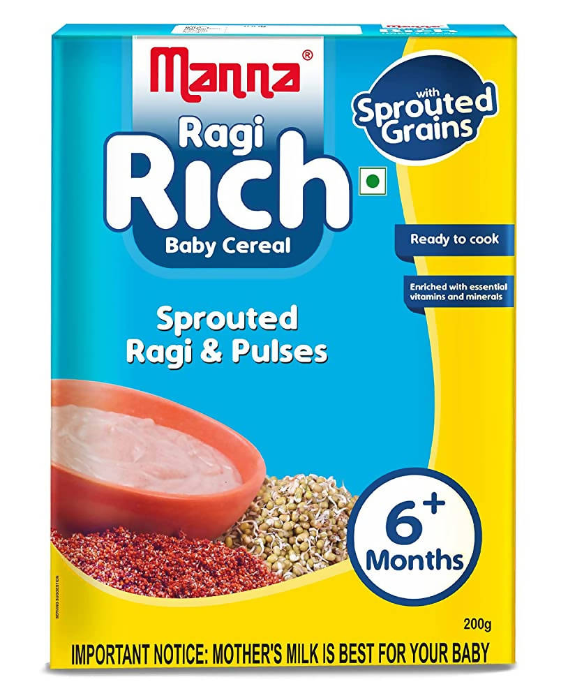 Manna Ragi Rich Baby Cereal For 6+ Months | Grocsy