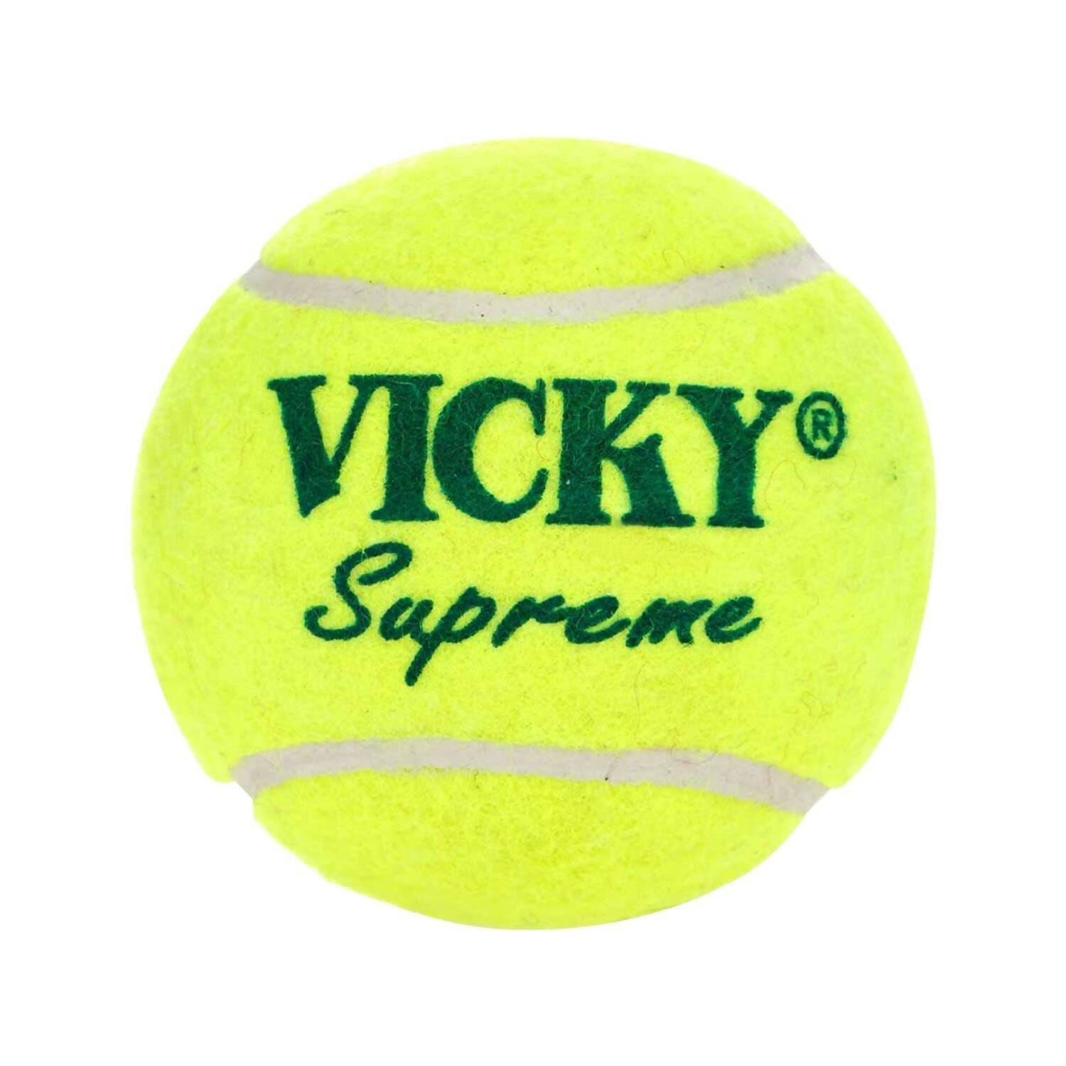 Vicky Supreme Yellow Tennis/Cricket Ball Heavy Multipurposeful Design & Durable Rubber Built | Grocsy