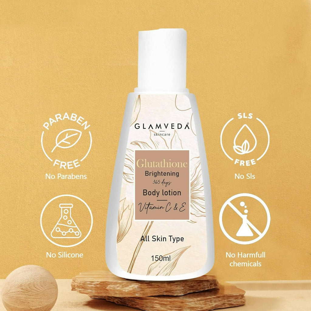Glamveda Glutathione Brightening Body Lotion With Vitamin C | Grocsy