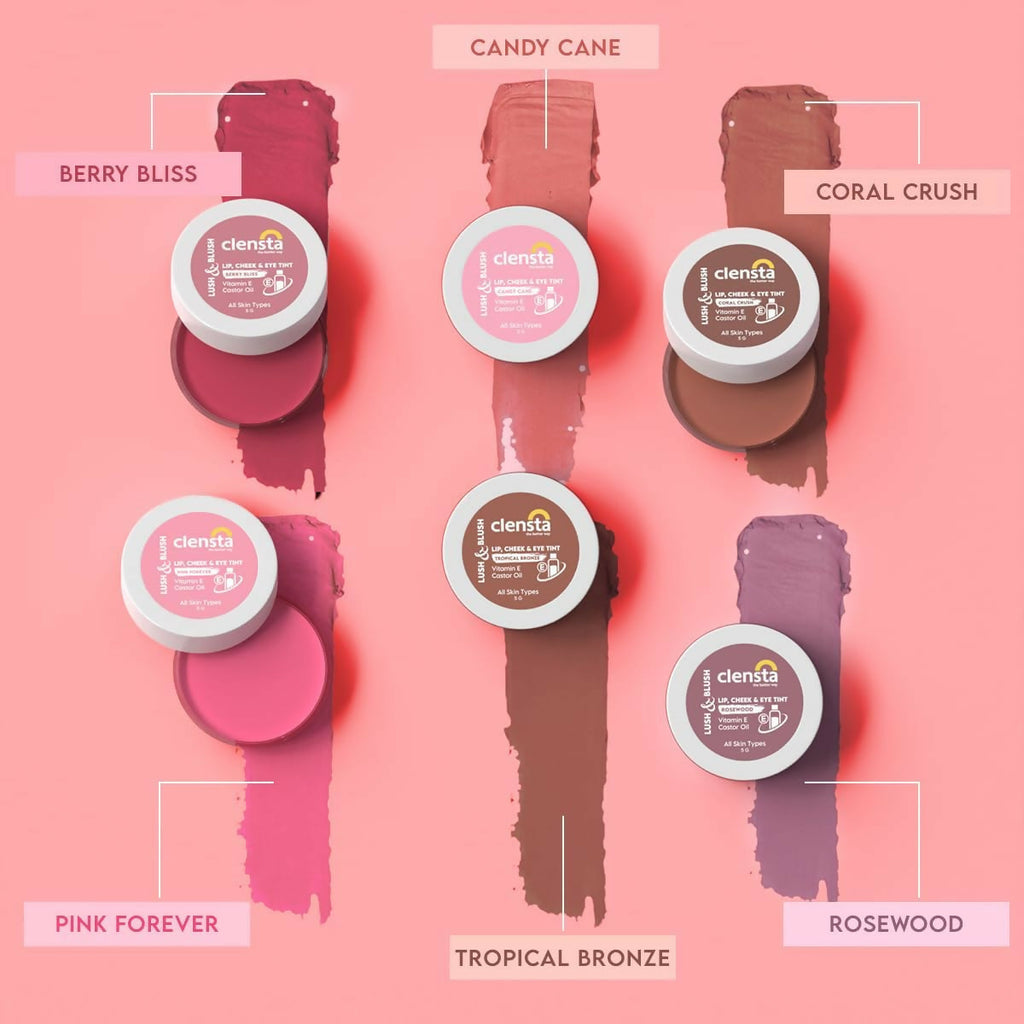 Clensta Lip Cheek Tint - Candy Cane | Grocsy
