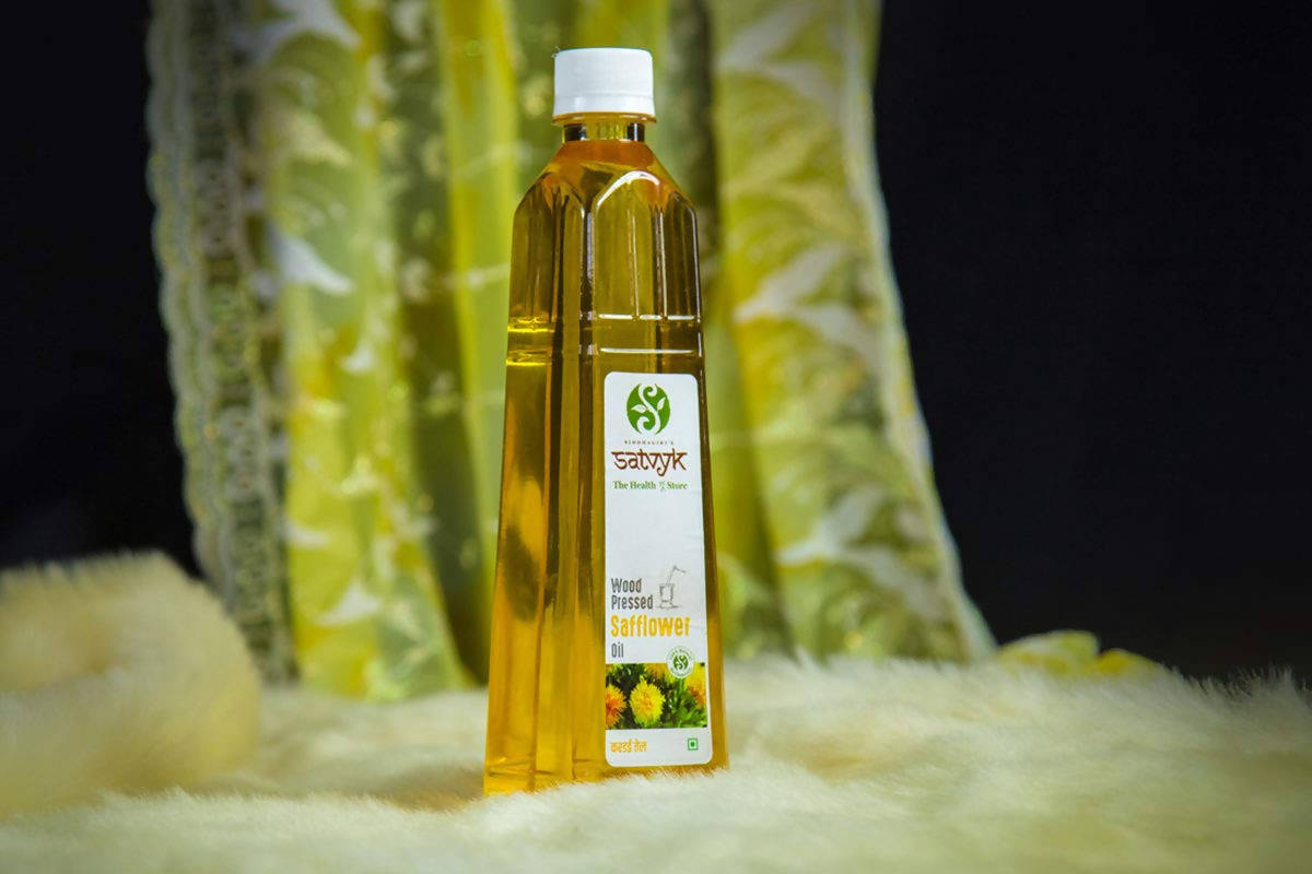 Siddhagiri's Satvyk Organic Wood Pressed Safflower Oil (Kardai) | Grocsy