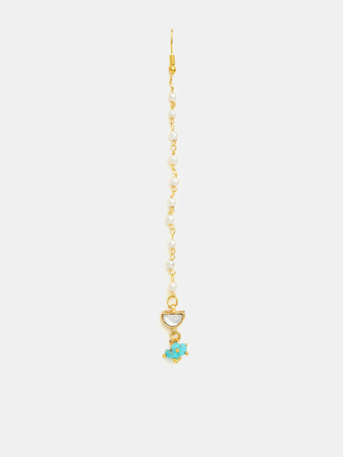 Ruby Raang Festive Green And Gold Maang Tikka | Grocsy