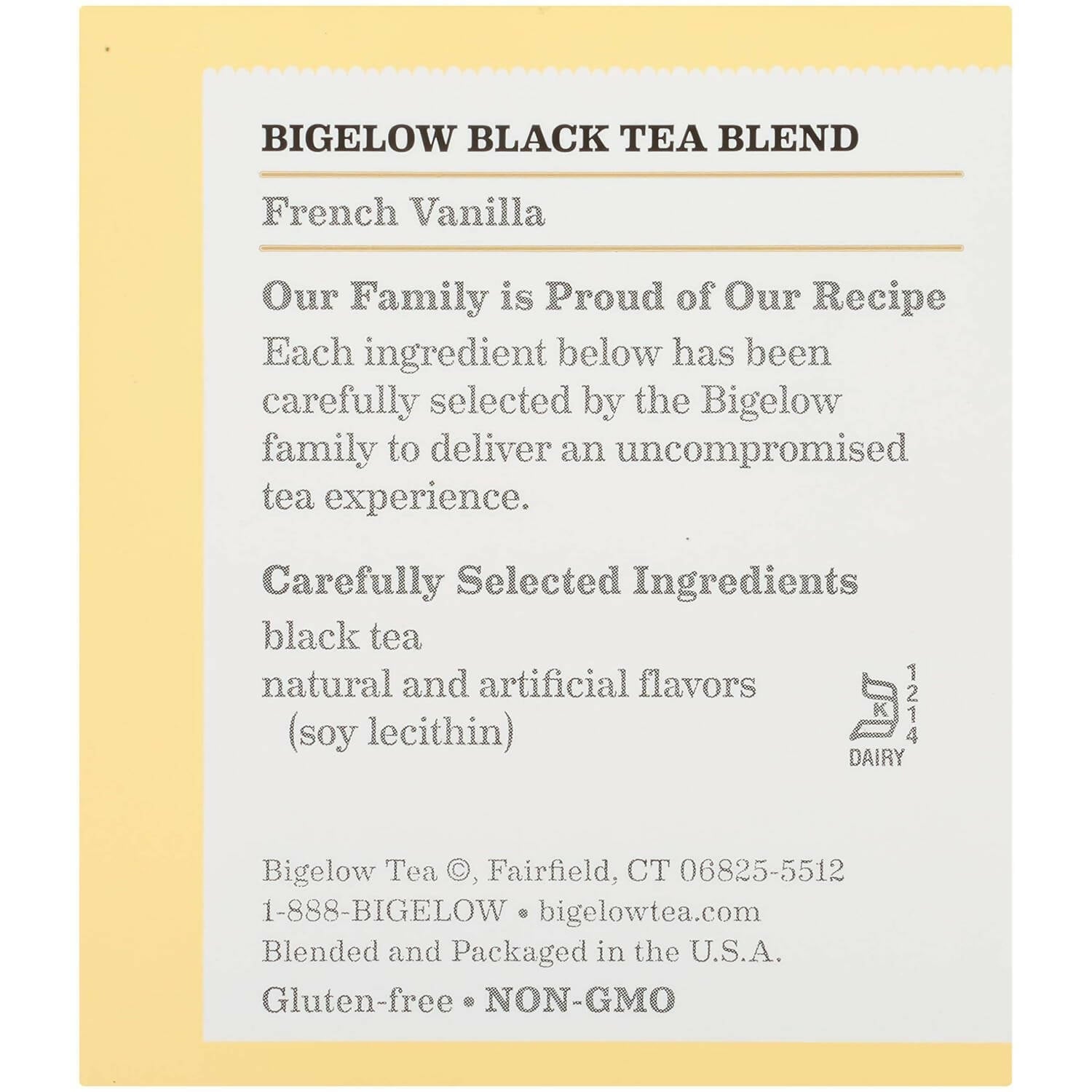Bigelow Tea French Vanilla Black Tea Caffeinated Freshness & Aroma Caffeinated | Grocsy