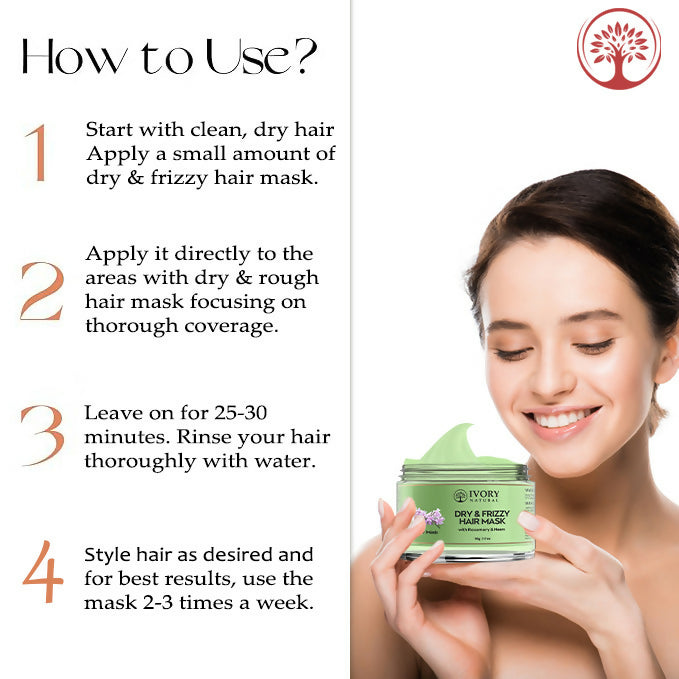 Ivory Natural Dry Rough Hair Mask For Smooths Hair, Frizz Reduction | Grocsy