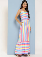 Ahalyaa Women's Traditional wear Ethnic Dress - Blue | Grocsy