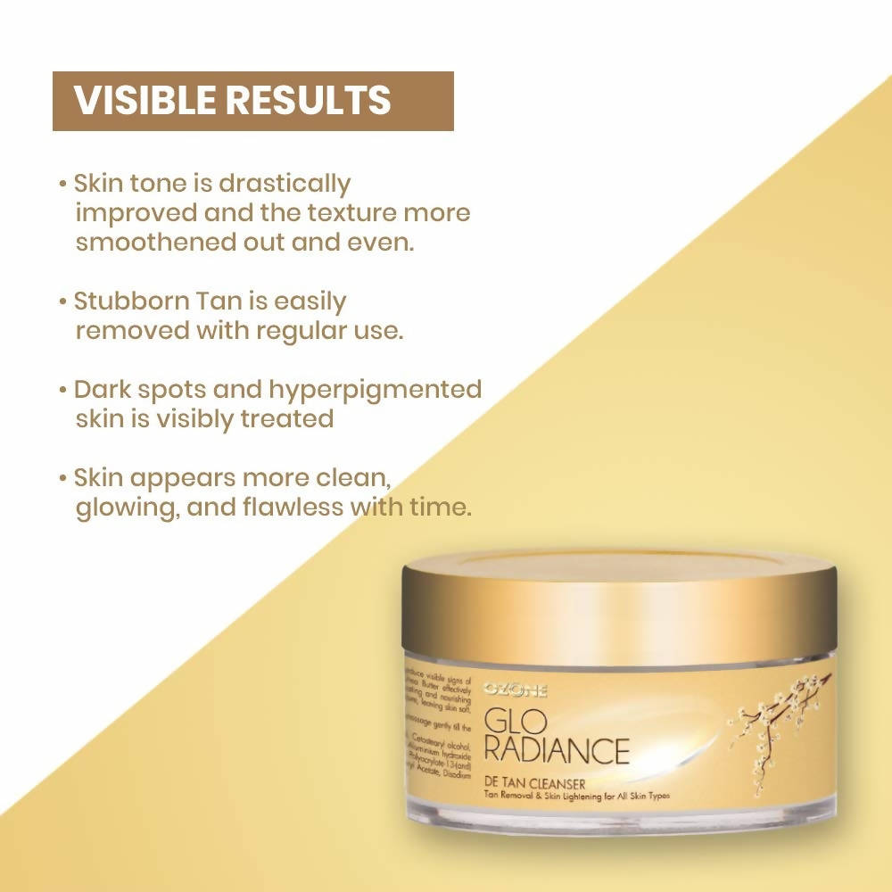 Ozone Glo Radiance De Tan Removal Facial Cleanser With Cucumber & Shea Butter | Grocsy
