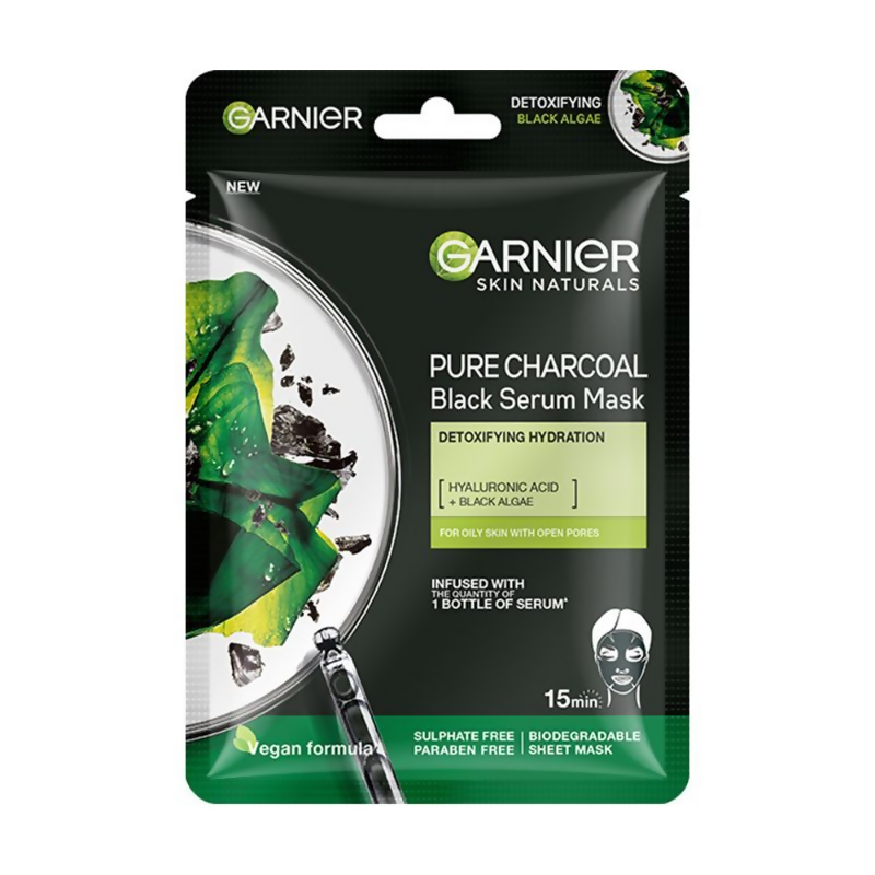 Garnier Skin Naturals Black Serum Mask Pure Charcoal | Grocsy