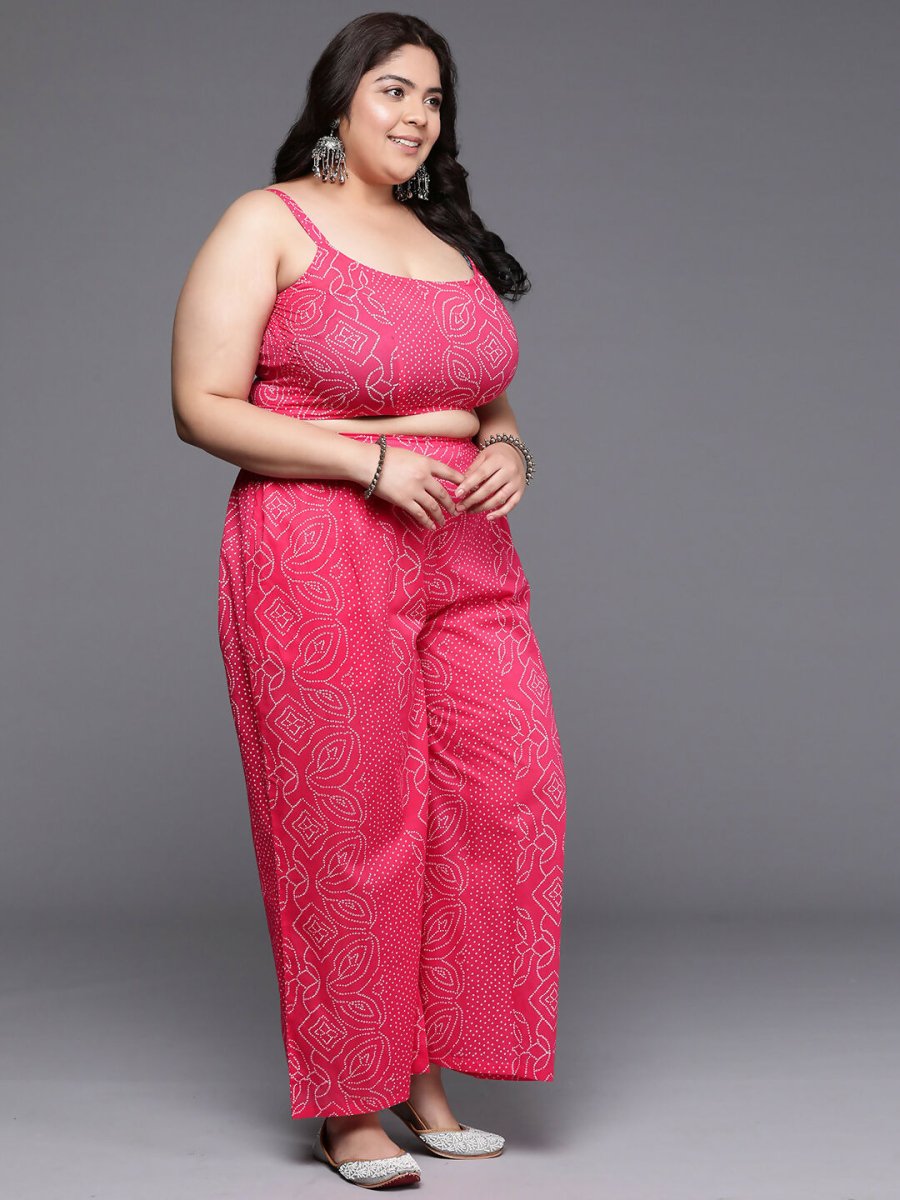 Ahalyaa Women's Traditional wear Co-ords - Pink | Grocsy