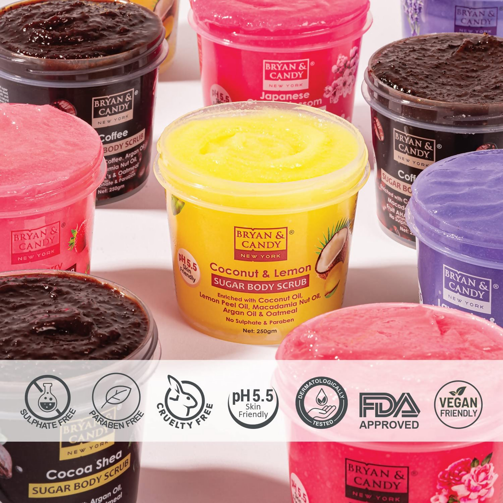 Bryan & Candy Coconut & Lemon Sugar Body Scrub | Grocsy