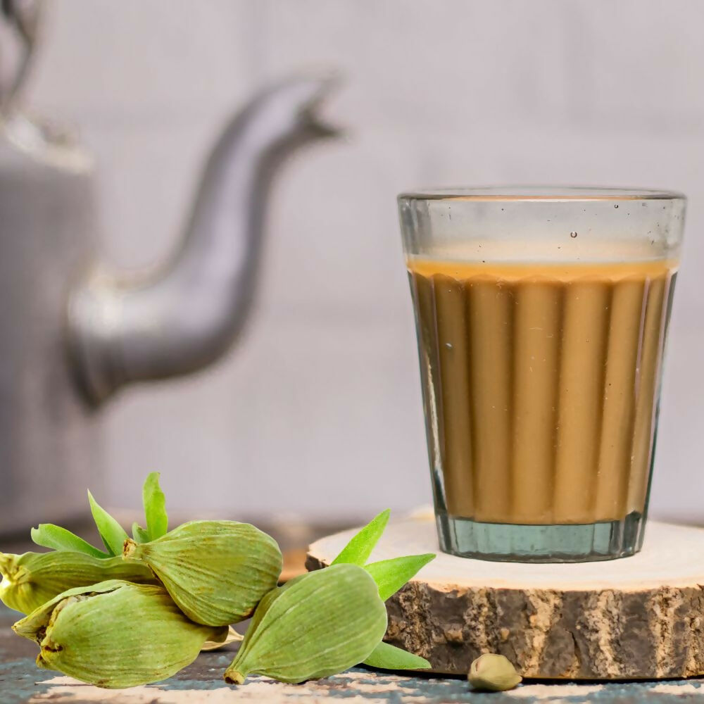 Satvi Wellness Cardamom Tea | Elachi tea | Natural Cardamon with Black Tea | Grocsy