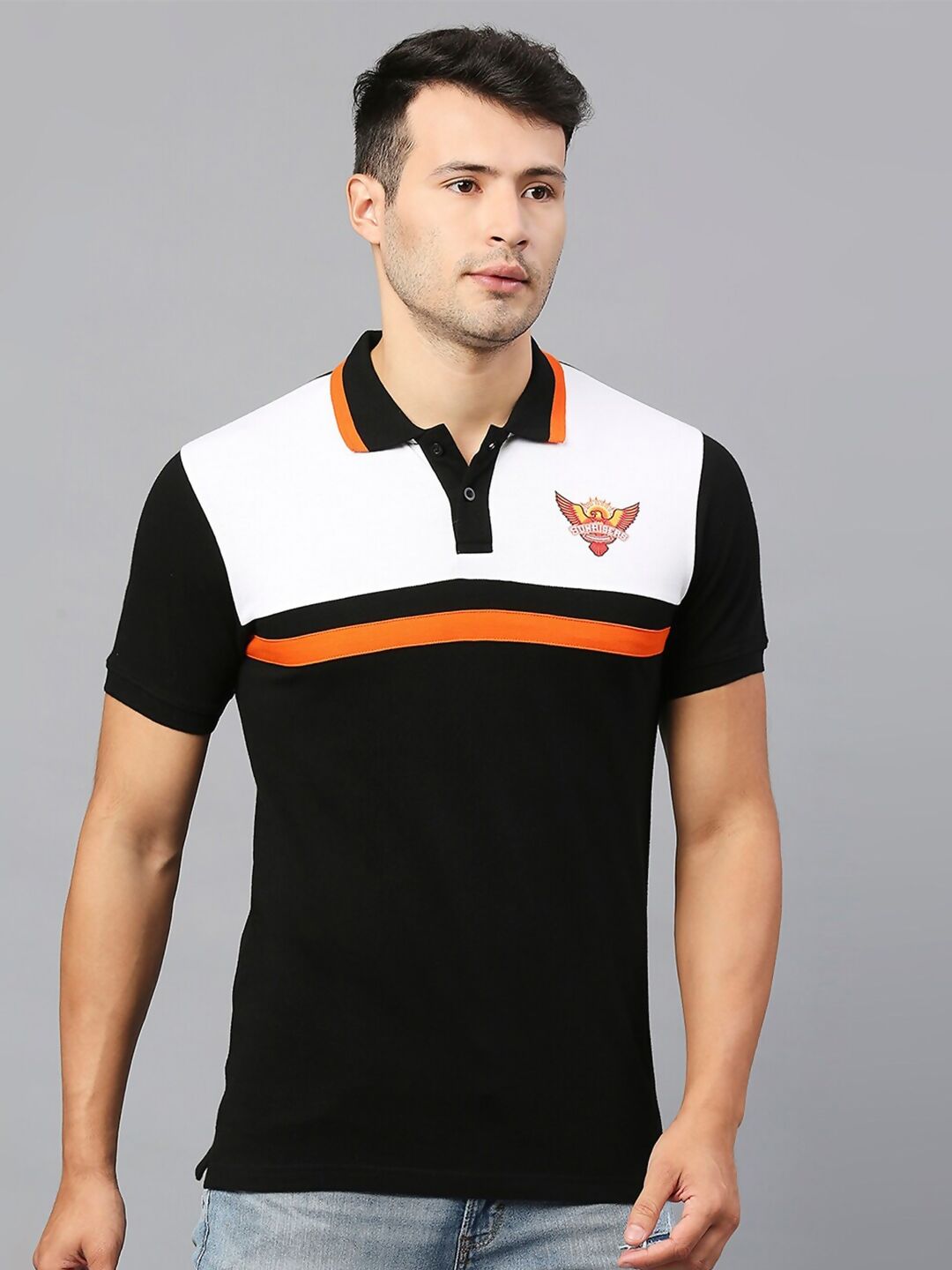 Fancode Sunrisers Hyderabad Logo Print Cotton IPL T-shirt | Grocsy