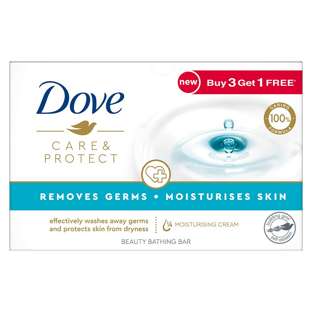Dove Care & Protect Moisturising Cream Beauty Bathing Bar | Grocsy