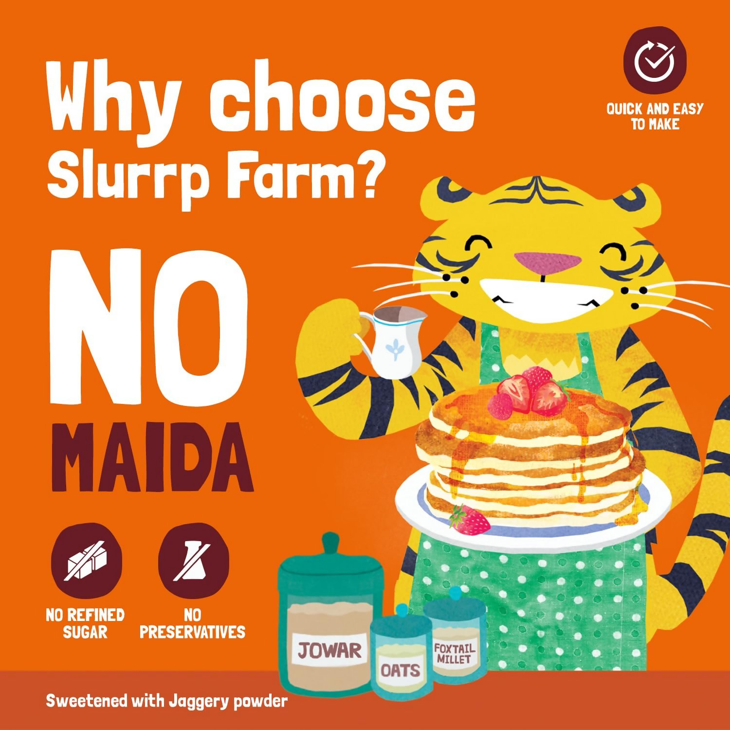 Slurrp Farm Millet Pancake Mix Combo Blueberry & Classic | Grocsy