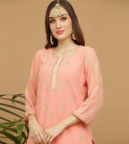 Joban Fashion Peach Georgette Lehenga Set | Grocsy