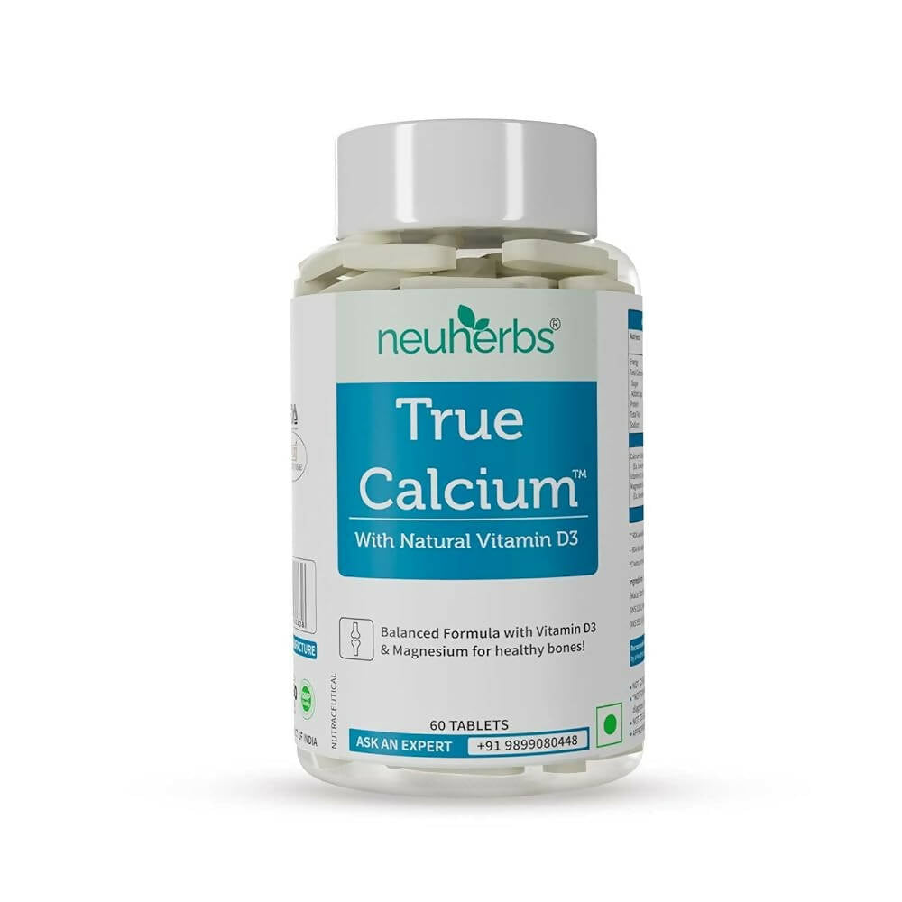 Neuherbs True Calcium 1000mg With Natural Vitamin D3 Tablets | Grocsy